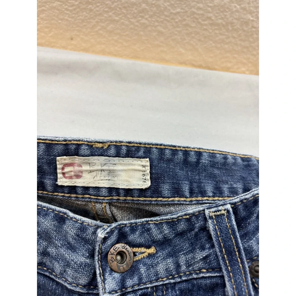 LEI Jeans Womens 9 Distressed Medium Wash Bootcut Denim Blue Y2K Mid Rise